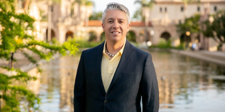 San Diego County LGBTQ News, publisher Eddie Reynoso at Balboa Park