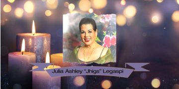 Obituary: Julia “Jhigs” Ashley Legaspi (1953-2025)